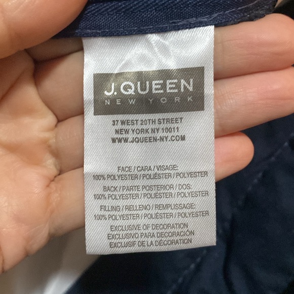 Decorative Gold & Navy Embroidered Pillow Sham (Sham Only) - Picture 6 of 8